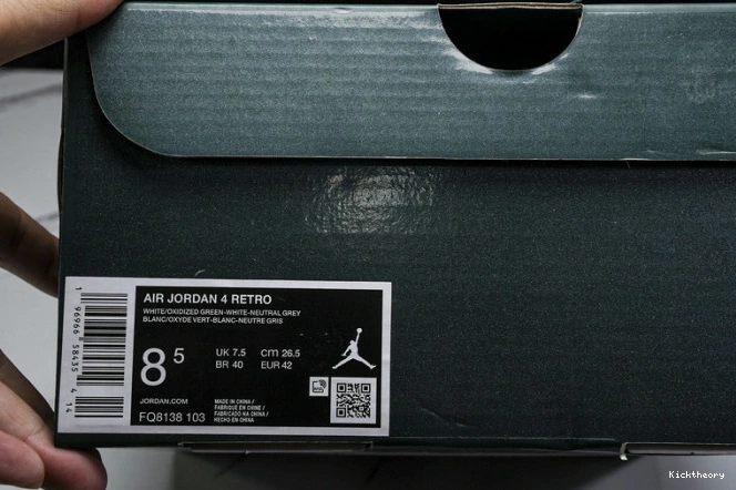 Kick Theory Air 4 Jordan Oxidized FQ8138-103 Green 0727